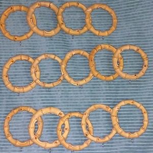 Bamboo curtain rings